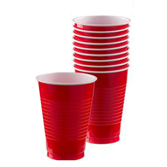 43036 - Apple Red Plastic Cups 355ml - 10 PKG/20