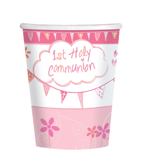 9901873 IP X6 - Communion Church Pink Paper Cup 266ml - 6 PKG/8