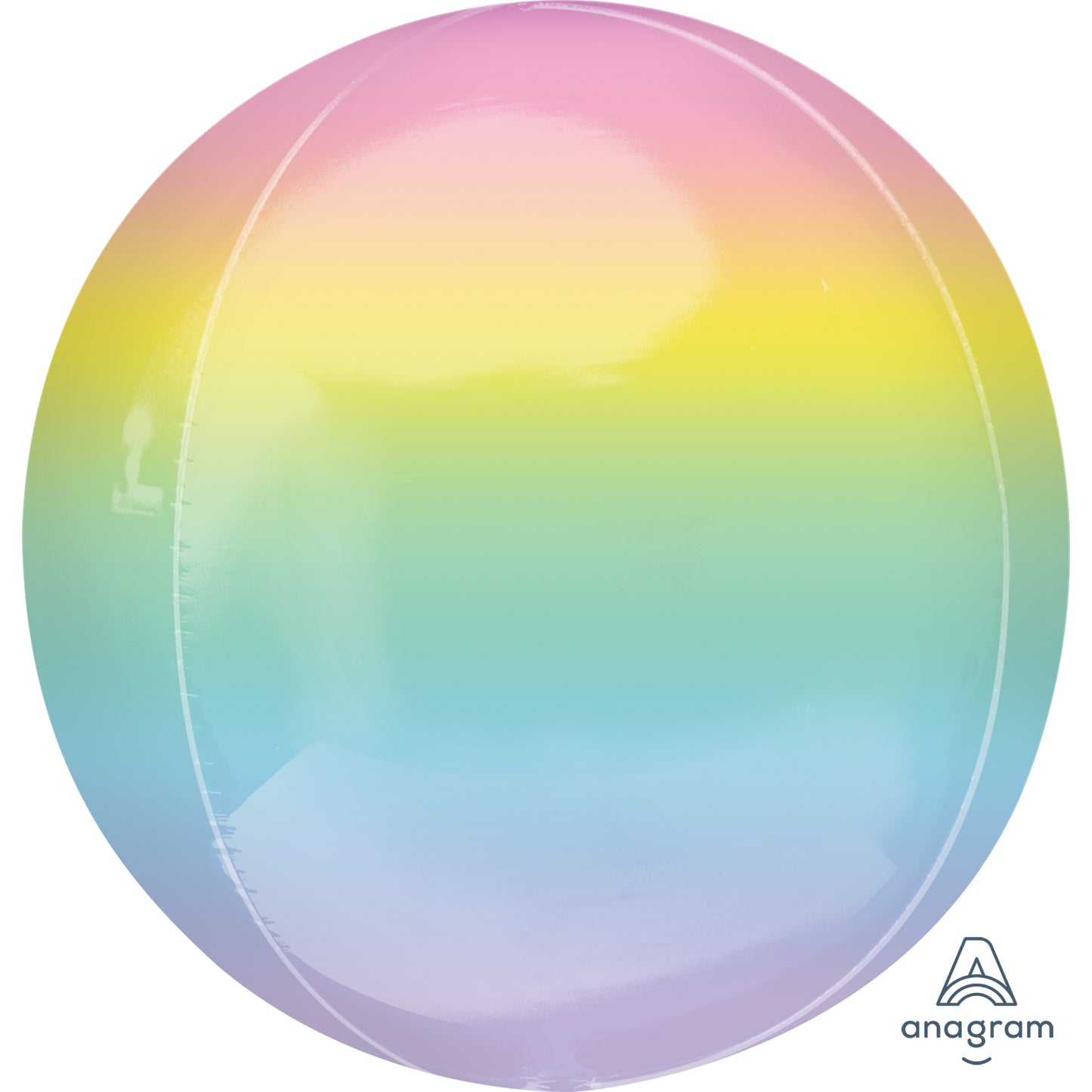 4055499 IP X3 - Ombre Pink & Blue Pastel Orbz Unpackaged Foil Balloons G20 - 3 PC