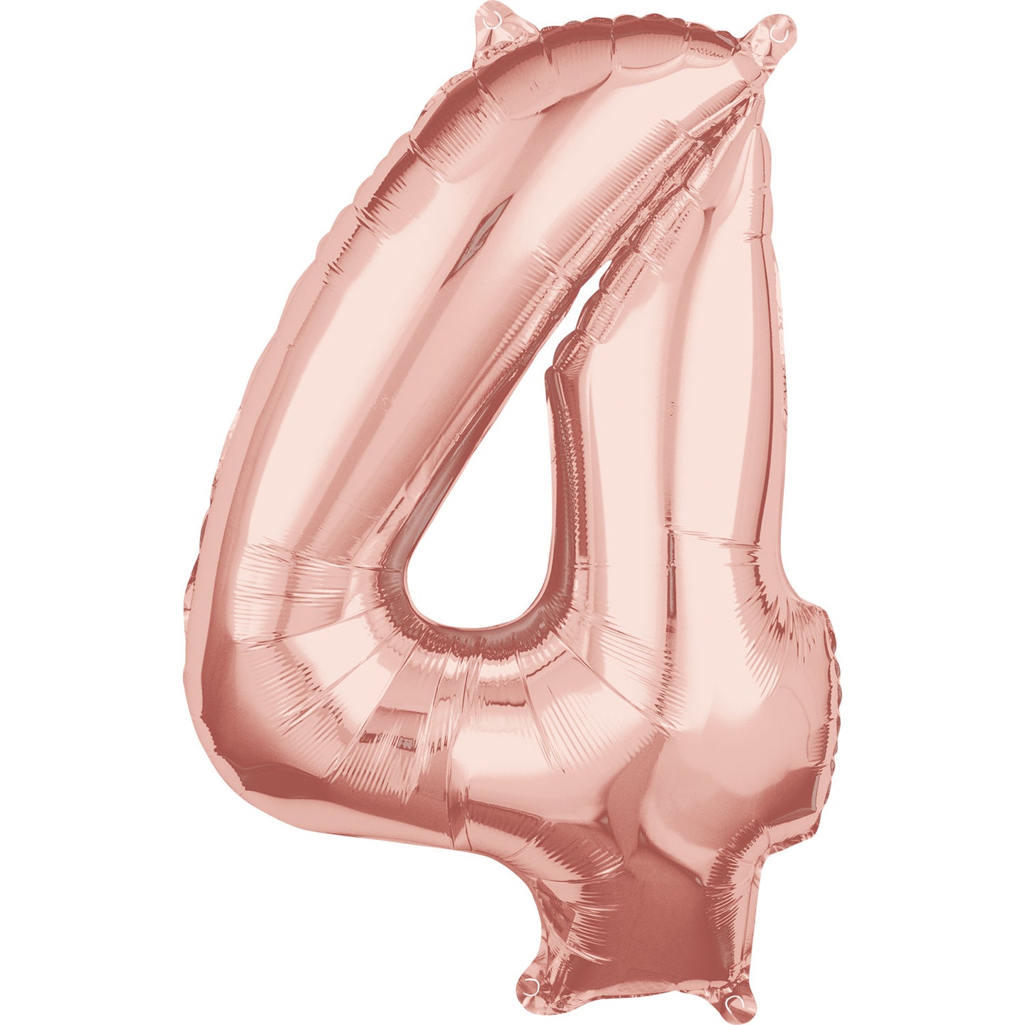 Number 4 Rose Gold SuperShape Mid-Size Foil Balloons 18"/45cm w x 26"/66cm h P31 - 5 PC