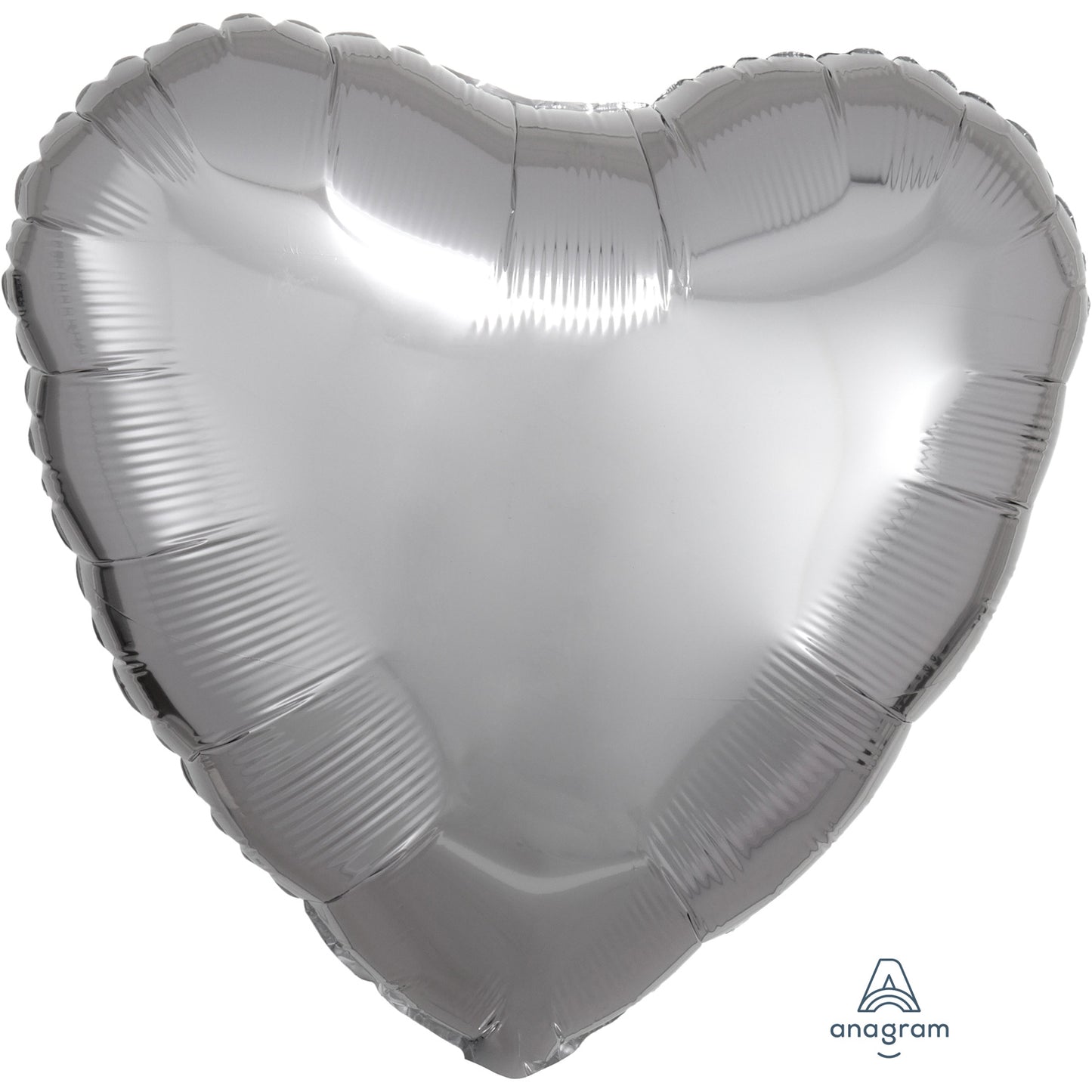 Metallic Silver Heart Standard Packaged Foil Balloons S15 - 5 PC