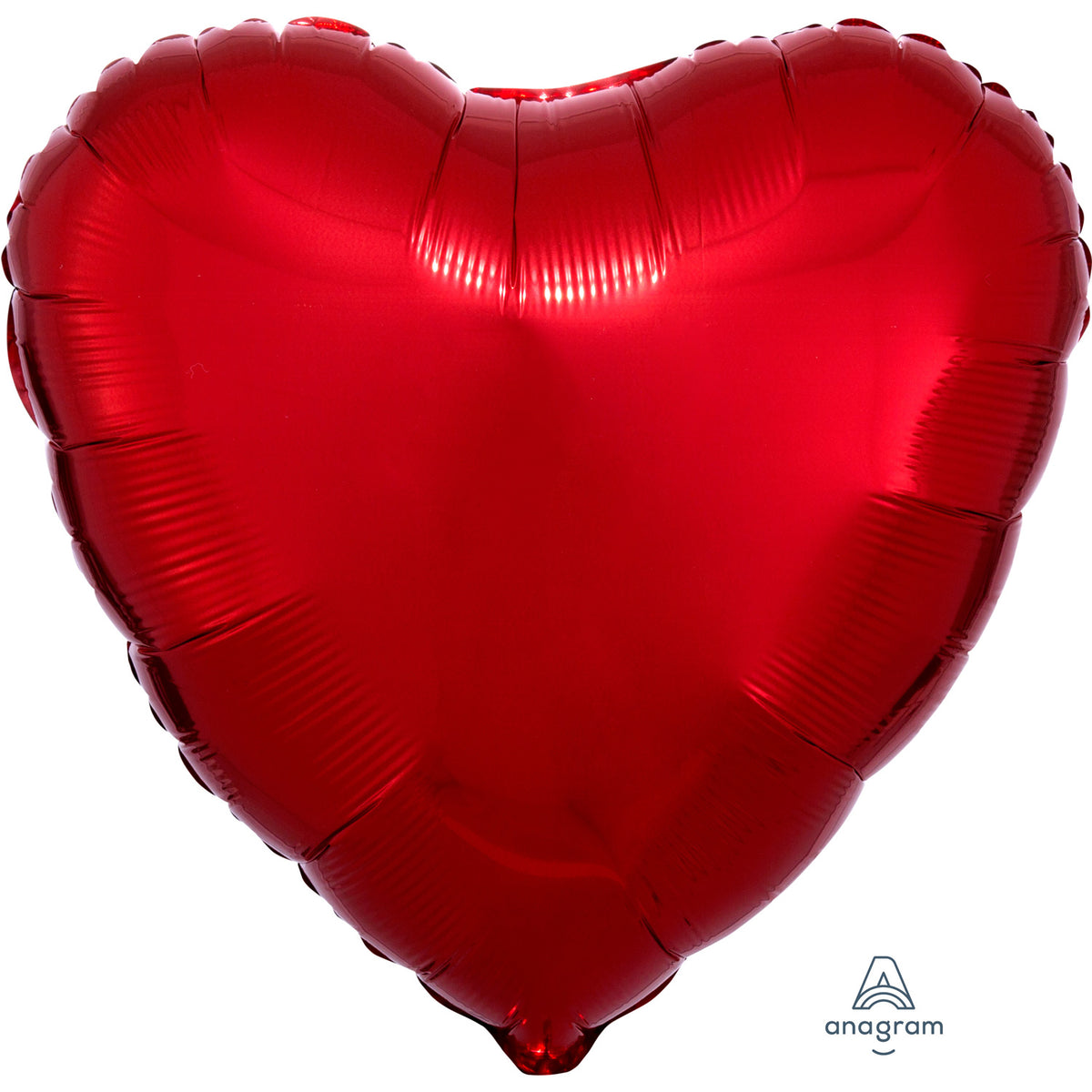 1058402 IP X10 - Metallic Red Heart Standard Unpackaged Foil Balloons S15 - 10 PC