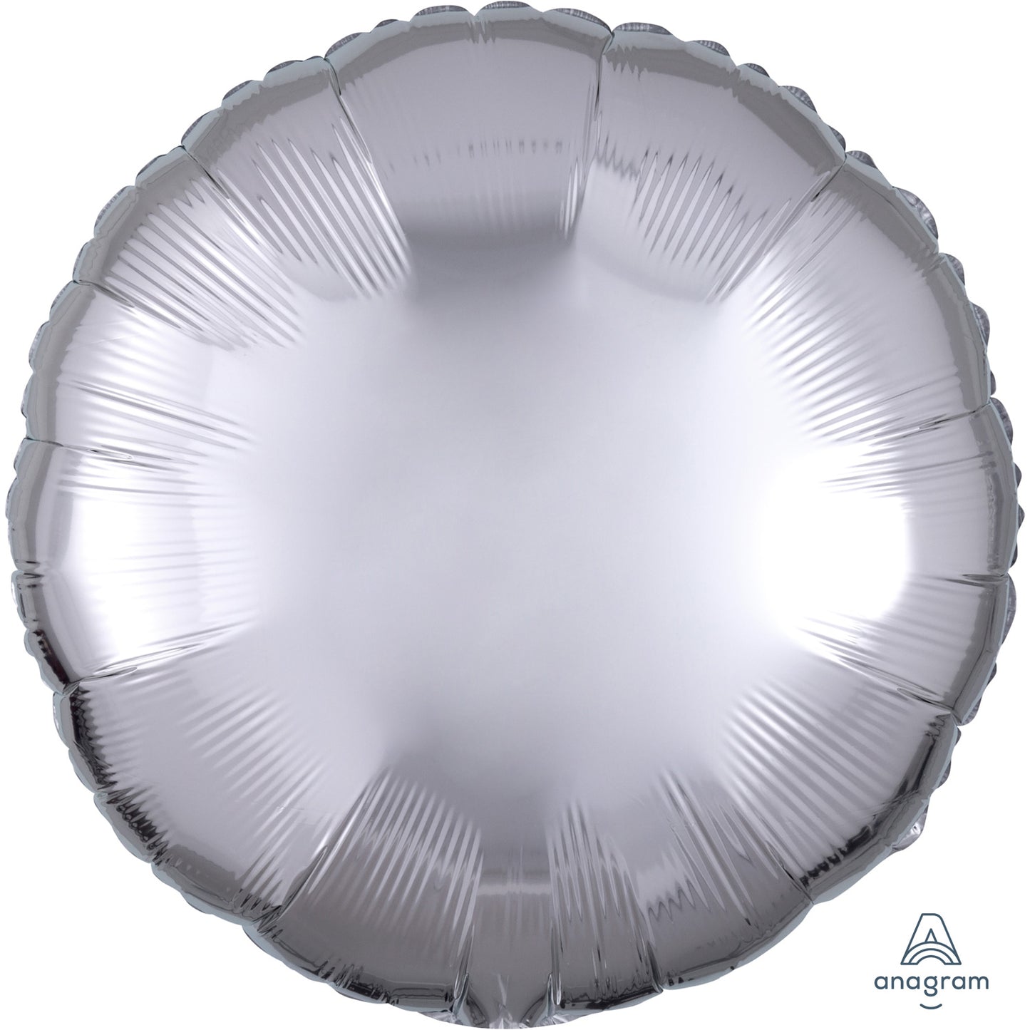 2057601 IP X5 - Metallic Silver Circle Standard Packaged Foil Balloons S15 - 5 PC