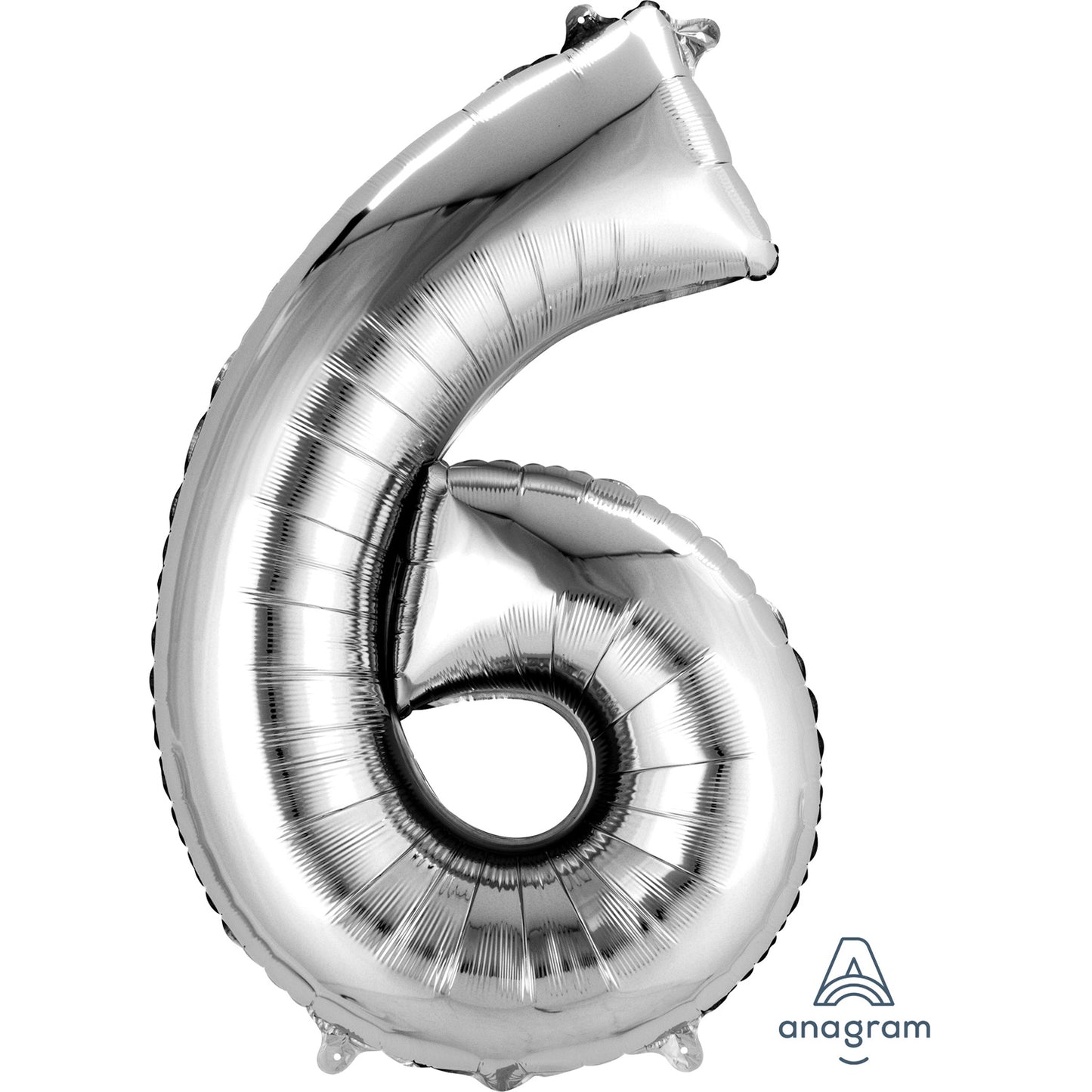Number 6 Rose Gold SuperShape Foil Balloons 22"/55cm w x 35"/88cm h P50 - 5 PC