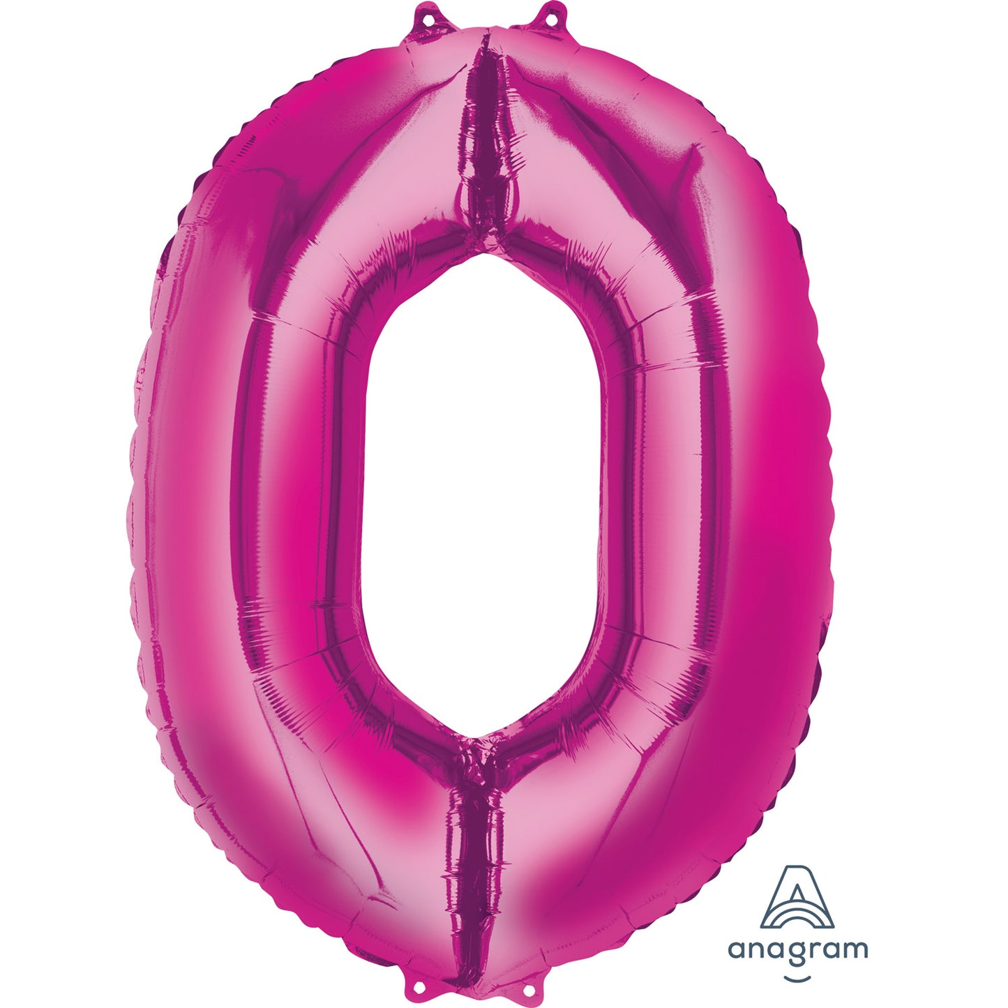 Number 0 Rose Gold SuperShape Foil Balloons 26"/66cm w x 35"/88cm h P50 - 5 PC