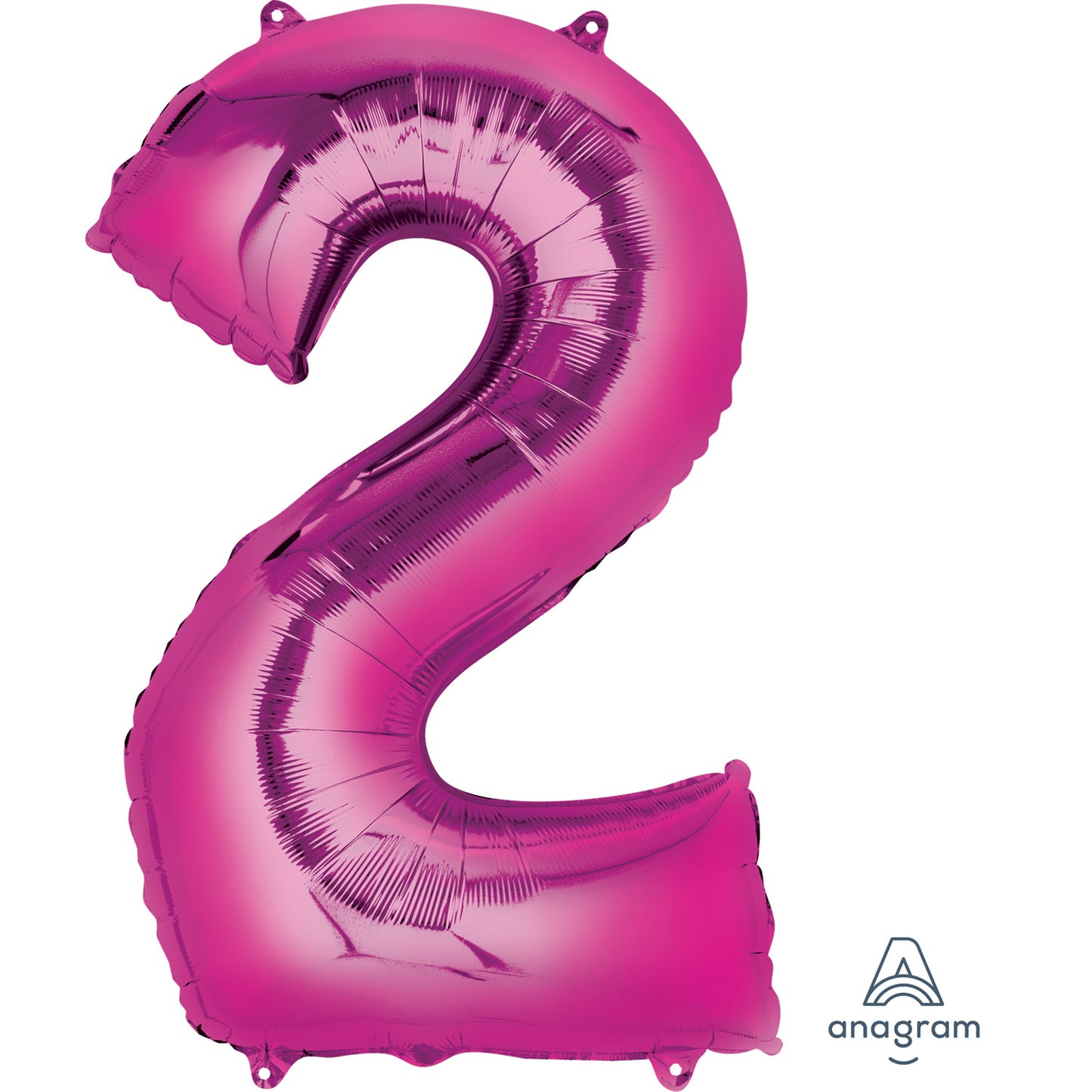 Number 2 Rose Gold SuperShape Foil Balloons 20"/50cm w x 35"/88cm h P50 - 5 PC