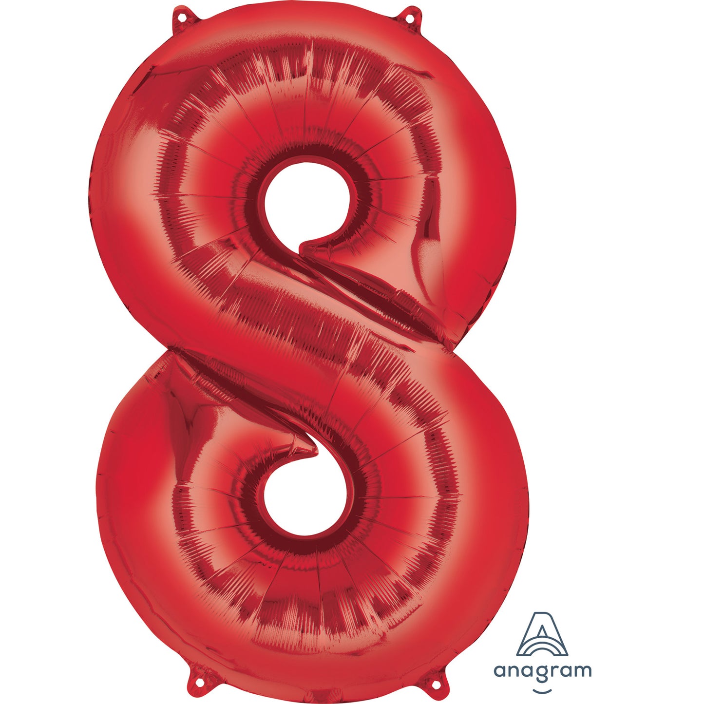 Number 8 Various Colours SuperShape Foil Balloons 21"/53cm w x 33"/83cm h P50 - 5 PC