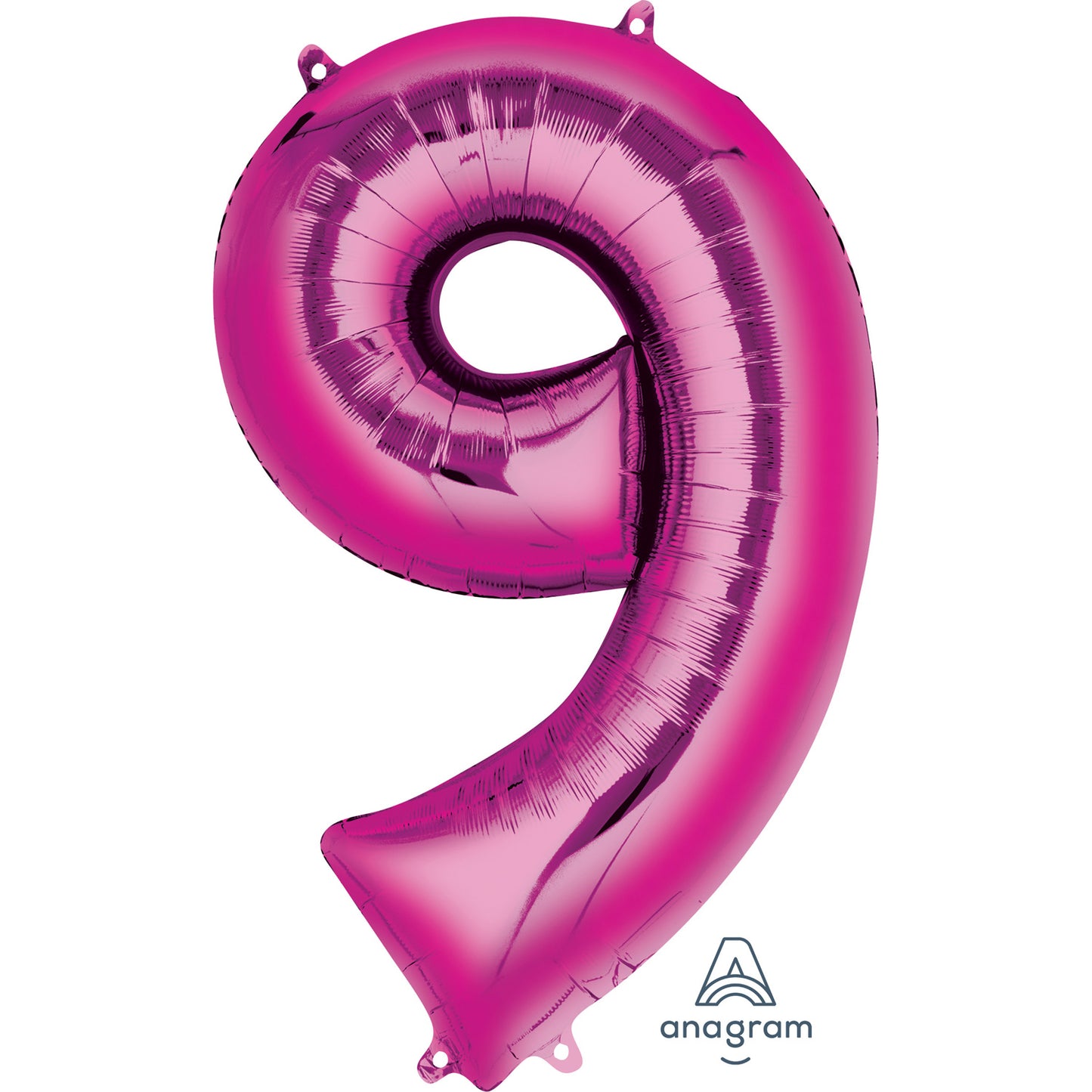 Number 9 Rose Gold SuperShape Foil Balloons 25"/63cm w x 34"/86cm h P50 - 5 PC
