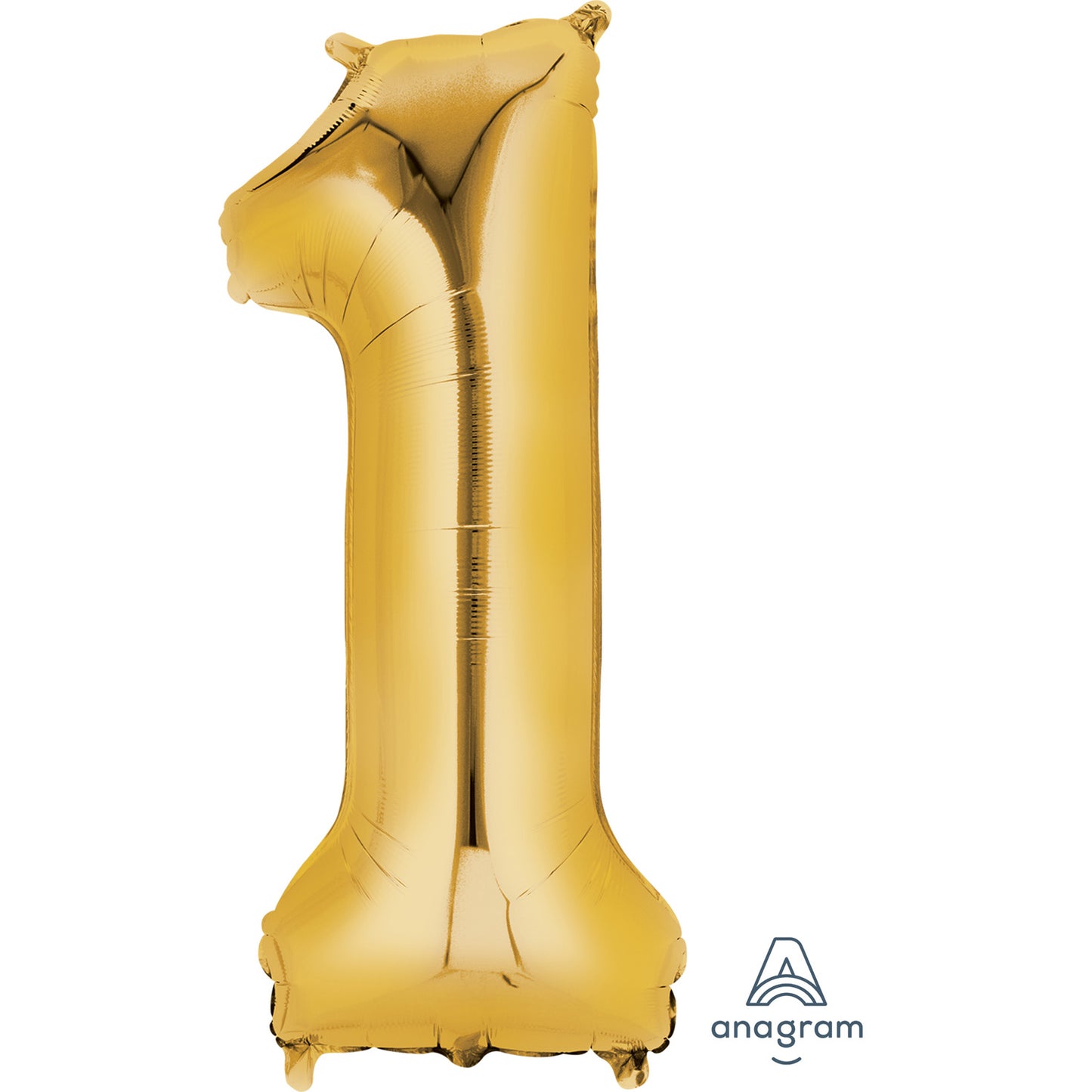 Number 1 Rose Gold SuperShape Foil Balloons 13"/33cm w x 34"/86cm h P50 - 5 PC