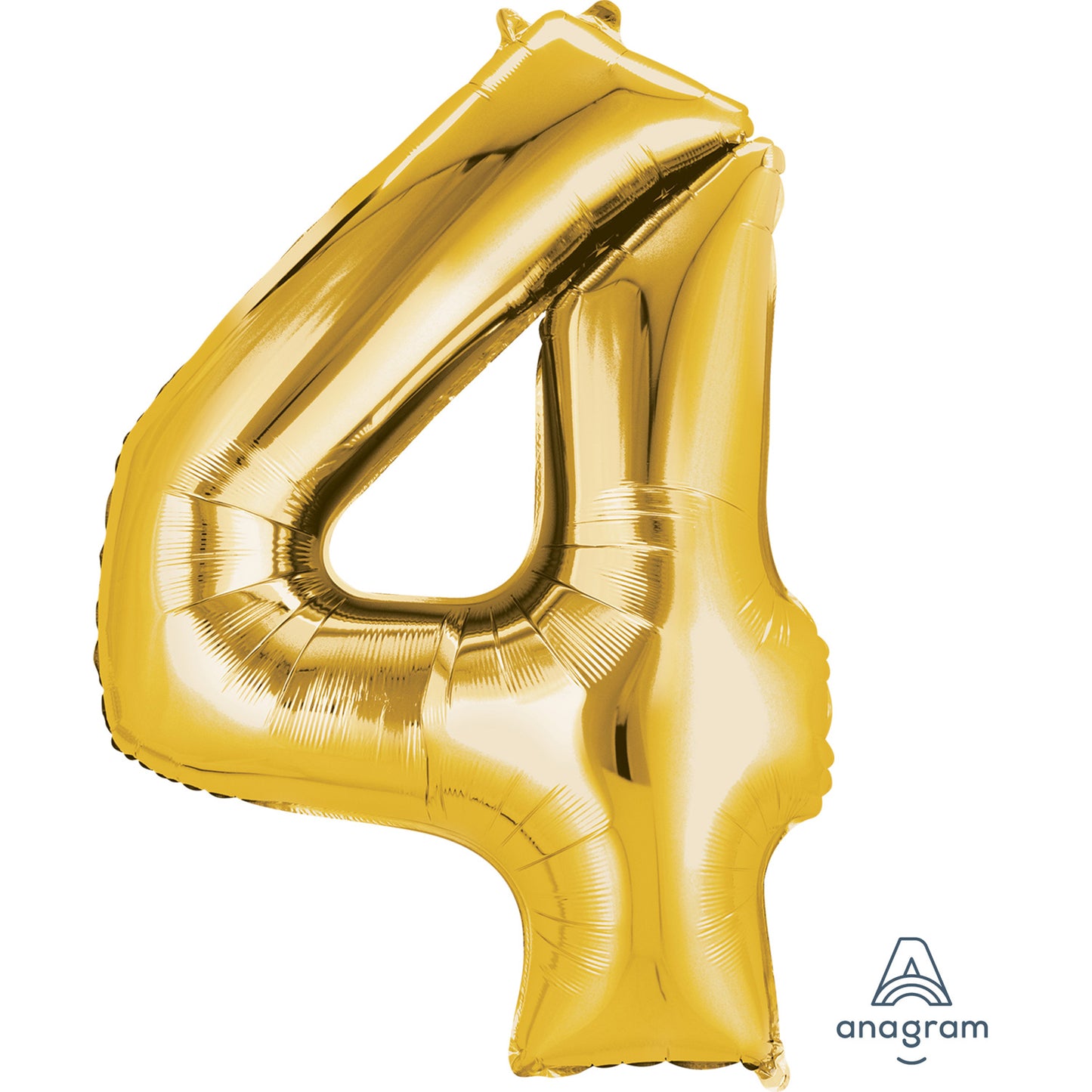 Number 4 Rose Gold SuperShape Foil Balloons 26"/66cm w x 35"/88cm h P50 - 5 PC