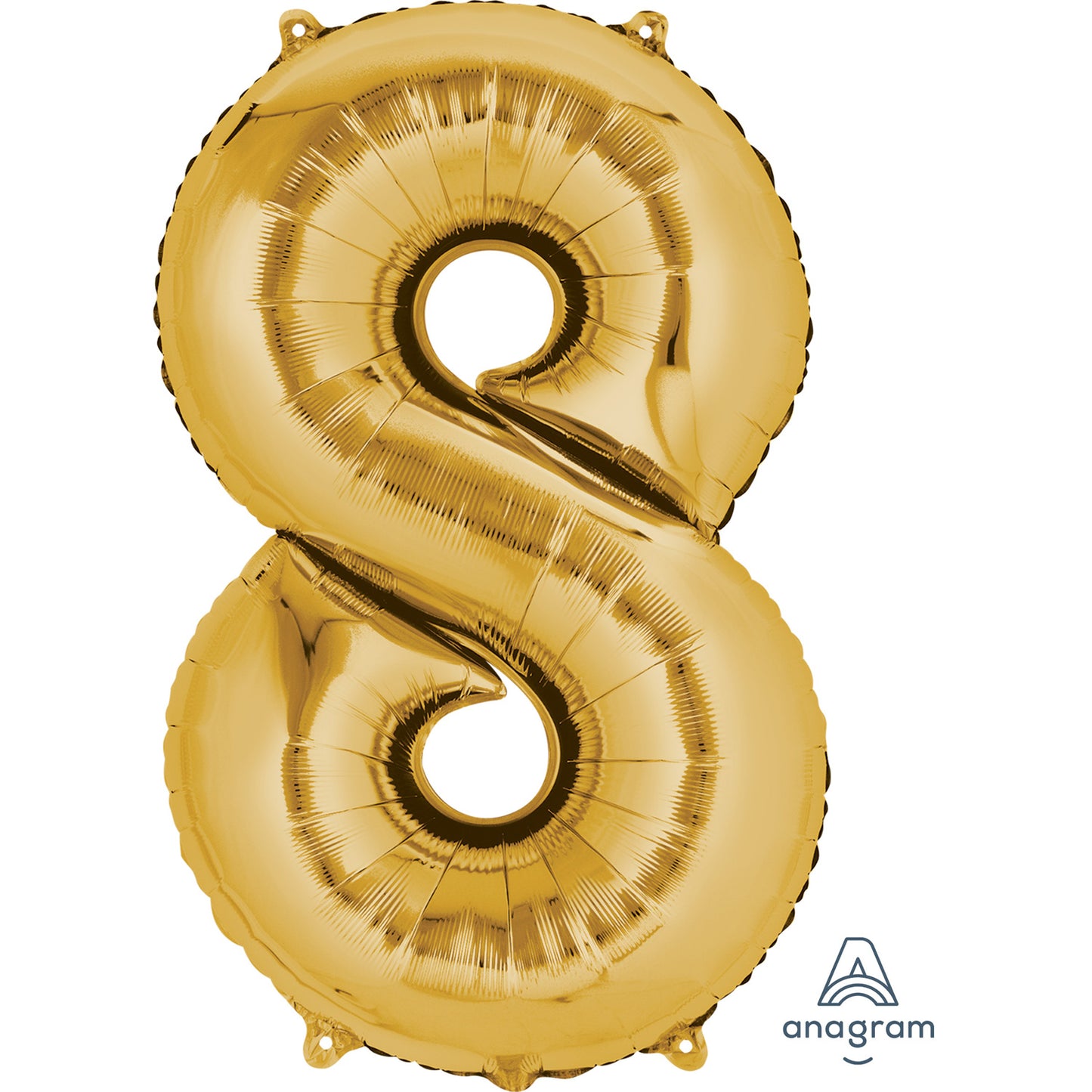 Number 8 Various Colours SuperShape Foil Balloons 21"/53cm w x 33"/83cm h P50 - 5 PC