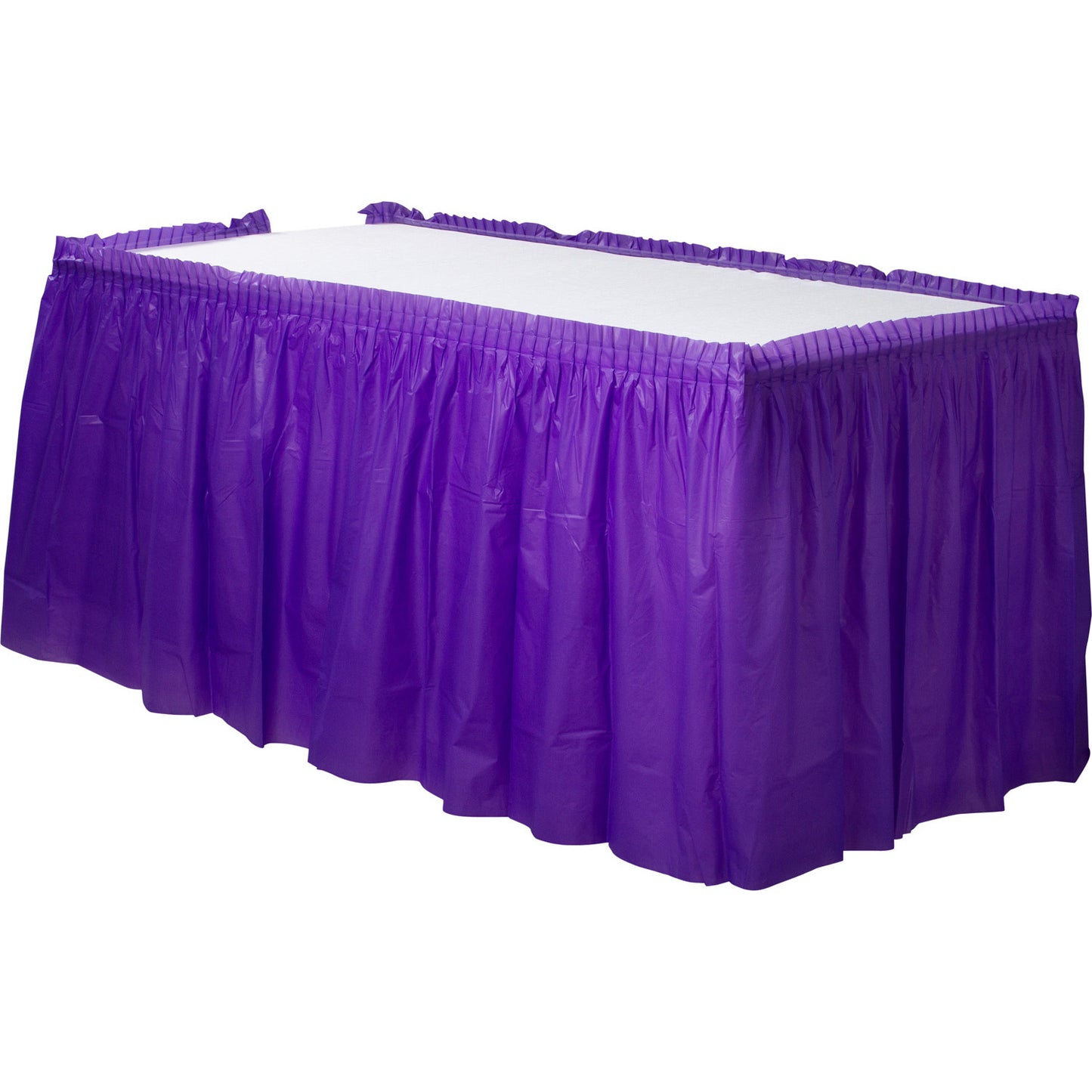 77025 - Black Plastic Table Skirts 4.26m x 73cm - 6 PC