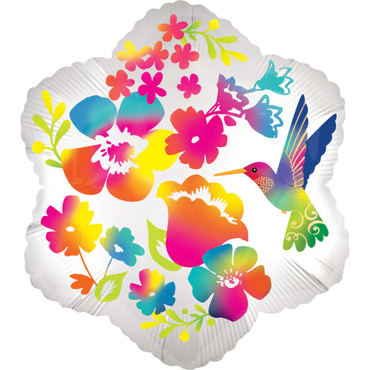 4081501 IP X5 - Watercolour Flowers Satin Junior Shape Foil Balloons S50 - 5 PC