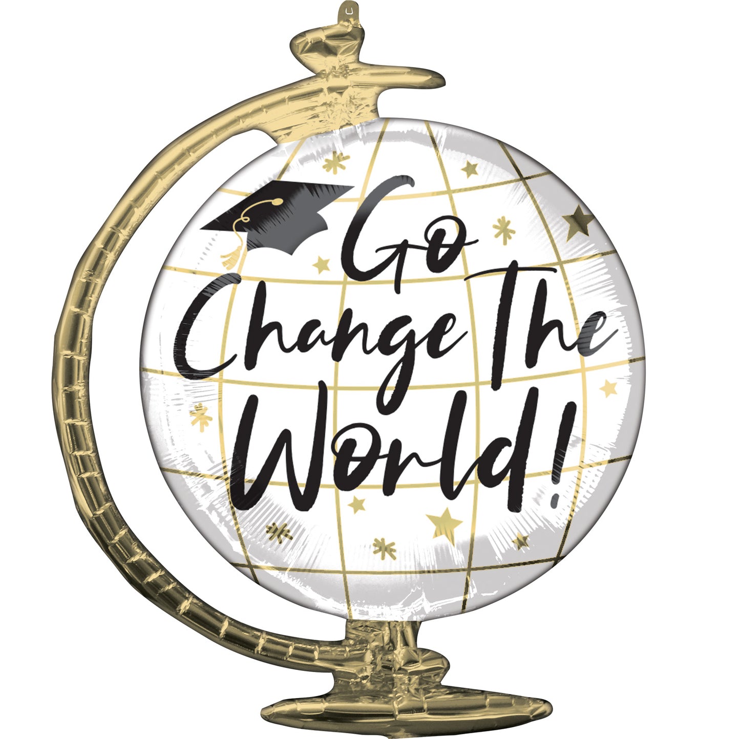4091601 IP X5 - Change The World Globe SuperShape XL Foil Balloons 23"/58cm x 23"/58cm P35 - 5 PC