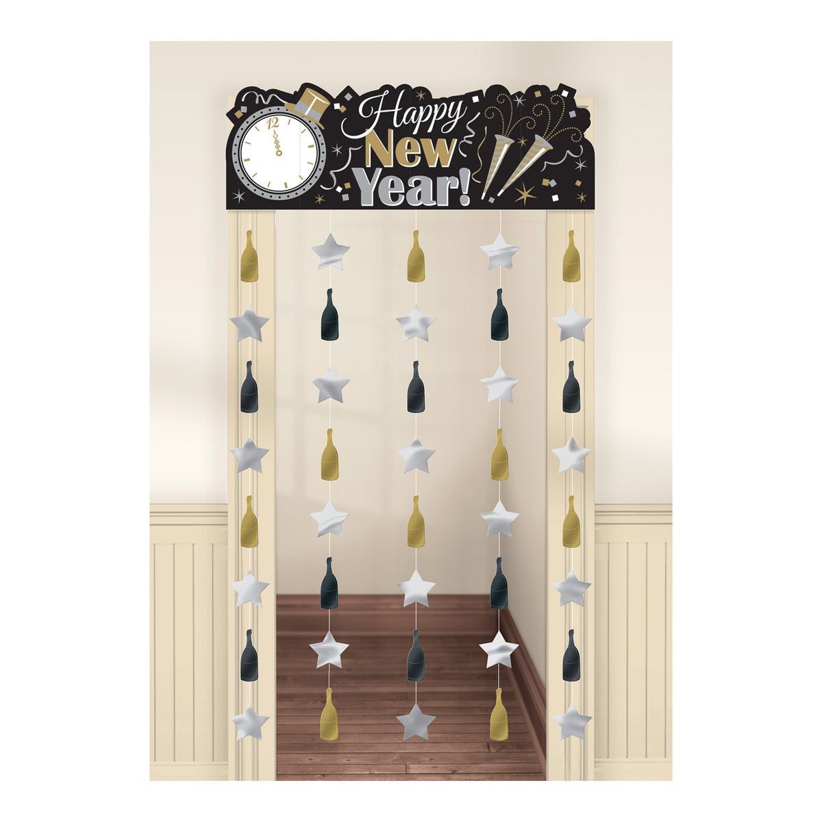 240618 IP X6 - Happy New Year Door Curtains 2m x 1m - 6 PC