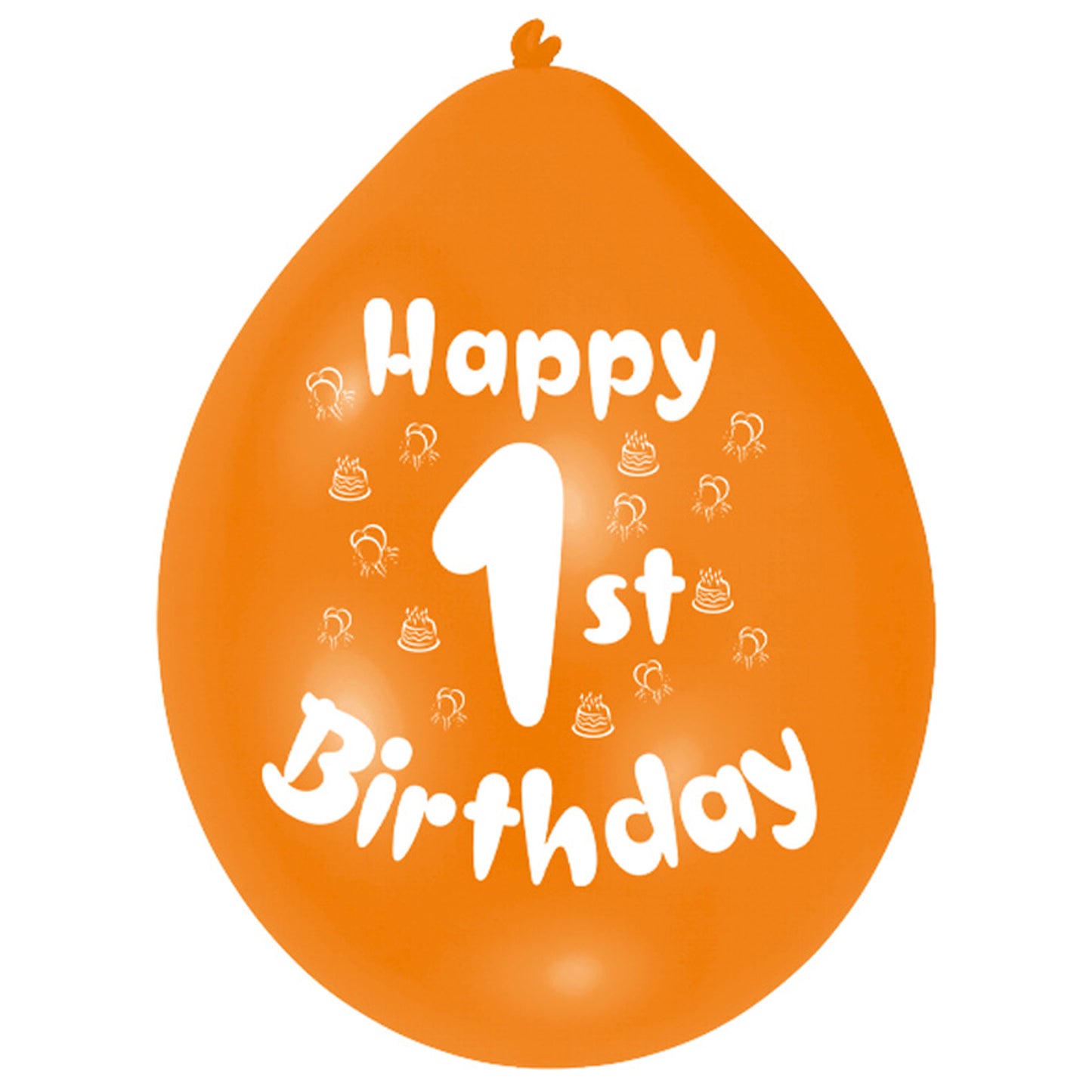 INT995544 IP X6 - Happy 1st Birthday Latex Balloons 22.8cm - 6 PKG/10