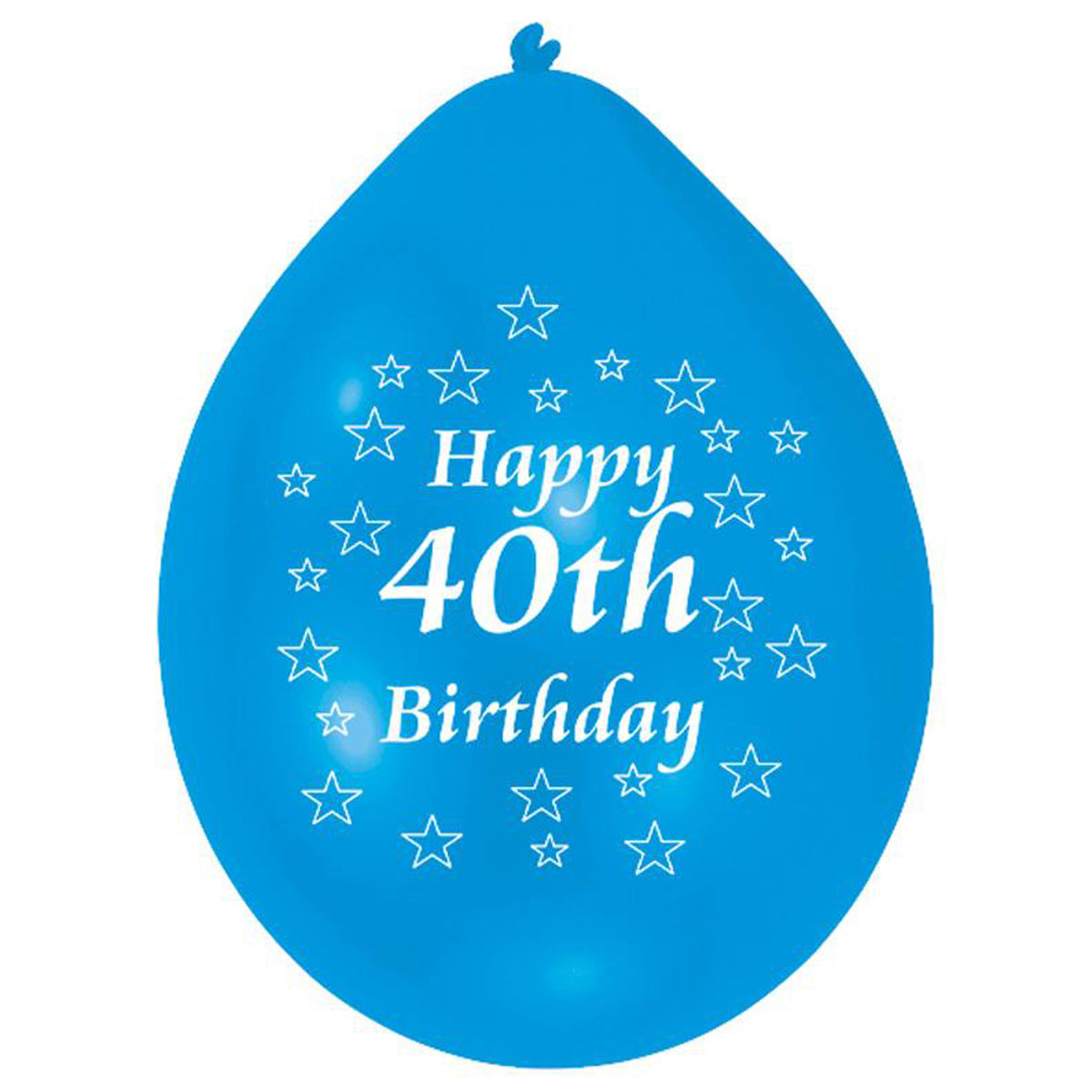 INT995573 IP X6 - Happy 40th Birthday Latex Balloons 22.8cm - 6 PKG/10