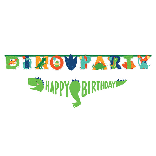 122270 IP X6 - Dino-Mite Party Jumbo Personalised Letter Banner Kits - 6 PKG/2