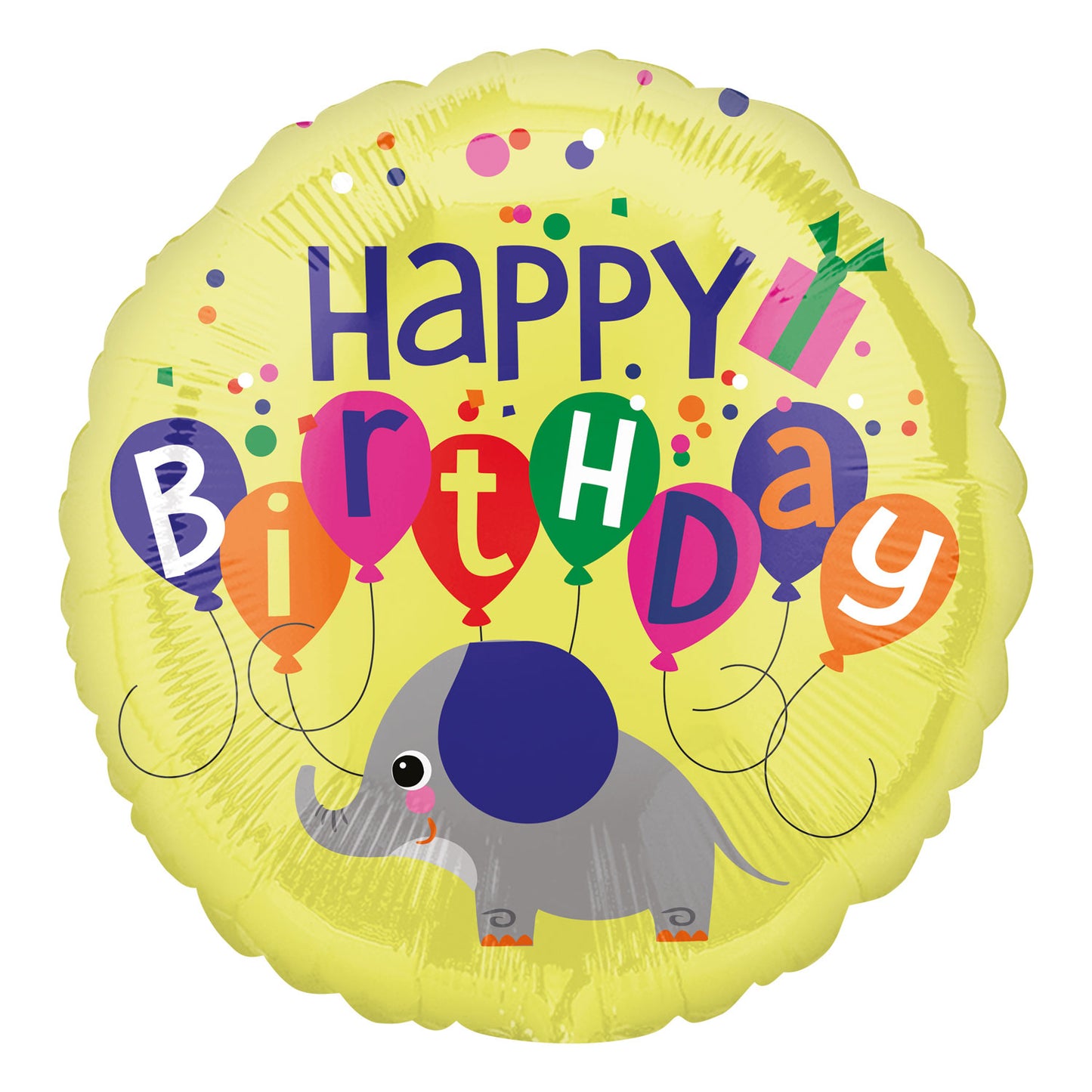 4125001 IP X5 - Elephant Birthday Standard HX Foil Balloons S40 - 5 PC