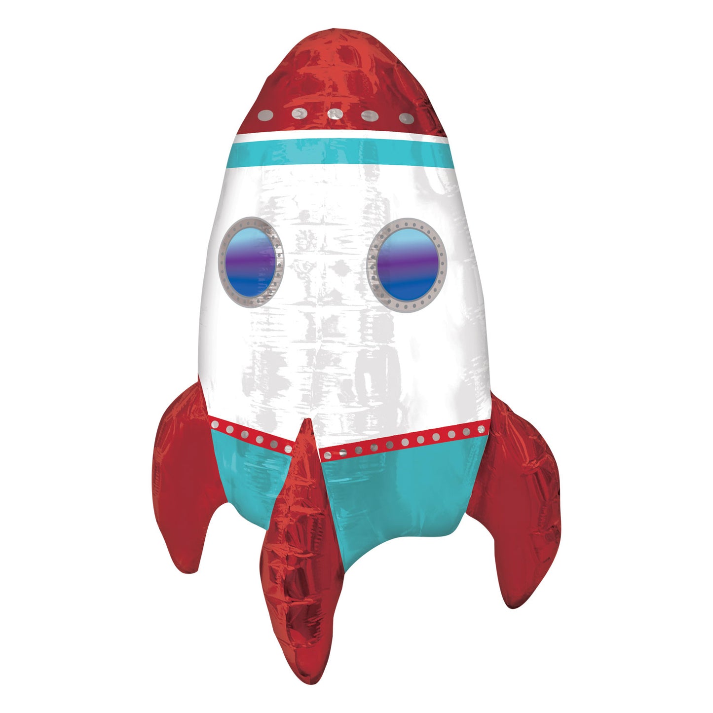 4119301 IP X5 - Rocket Ship MultiBalloon Air Filled Foil Balloons 16"/40cm w x 21"/53cm h A70 - 5 PC