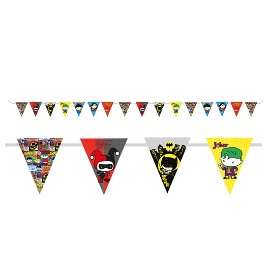 9906889 IP X6 - Justice League Pennant Banners 3.3m - 6 PC