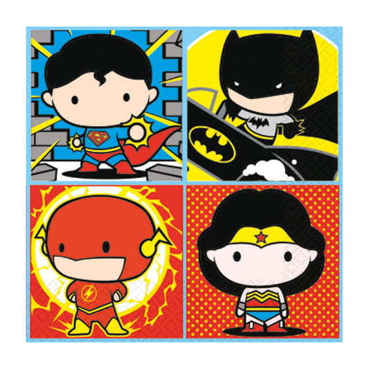9906885 IP X6 - Justice League Luncheon Napkins 33cm - 6 PKG/16