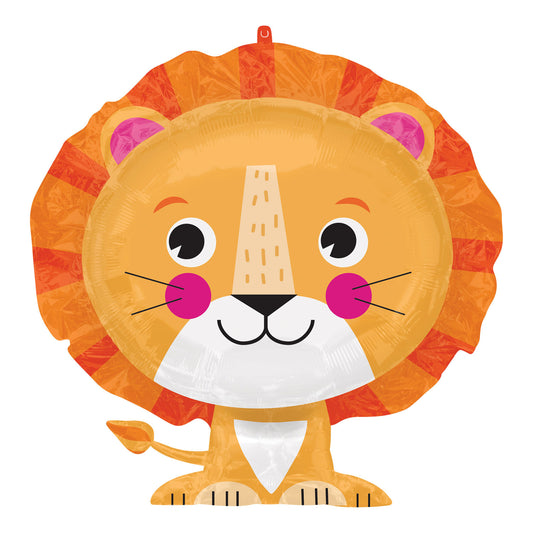 4122001 IP X5 - Lion SuperShape Foil Balloons 24"/60cm w x 21"/53cm h P35 - 5 PC