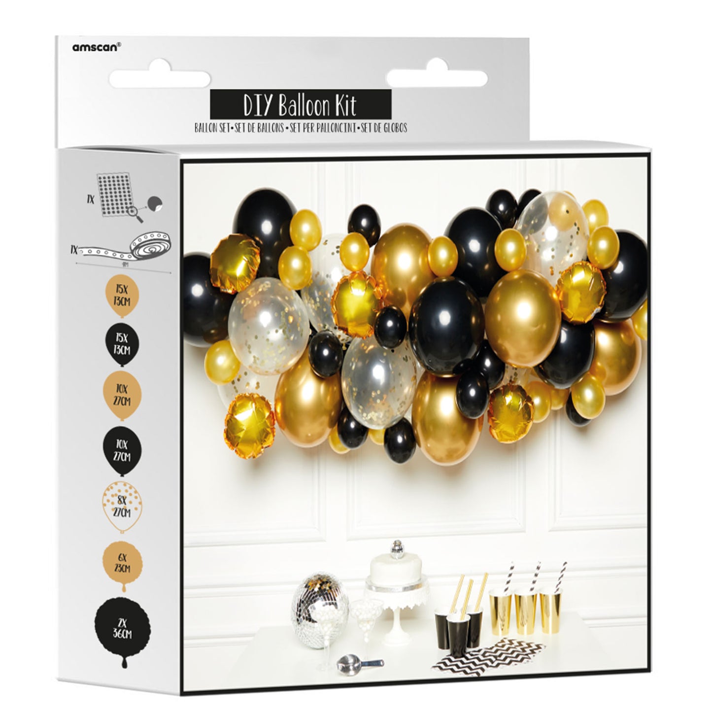 Gold & White DIY Garland Balloon Kits - 4 PKG/66