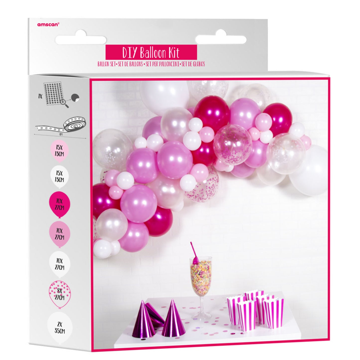 Gold & White DIY Garland Balloon Kits - 4 PKG/66