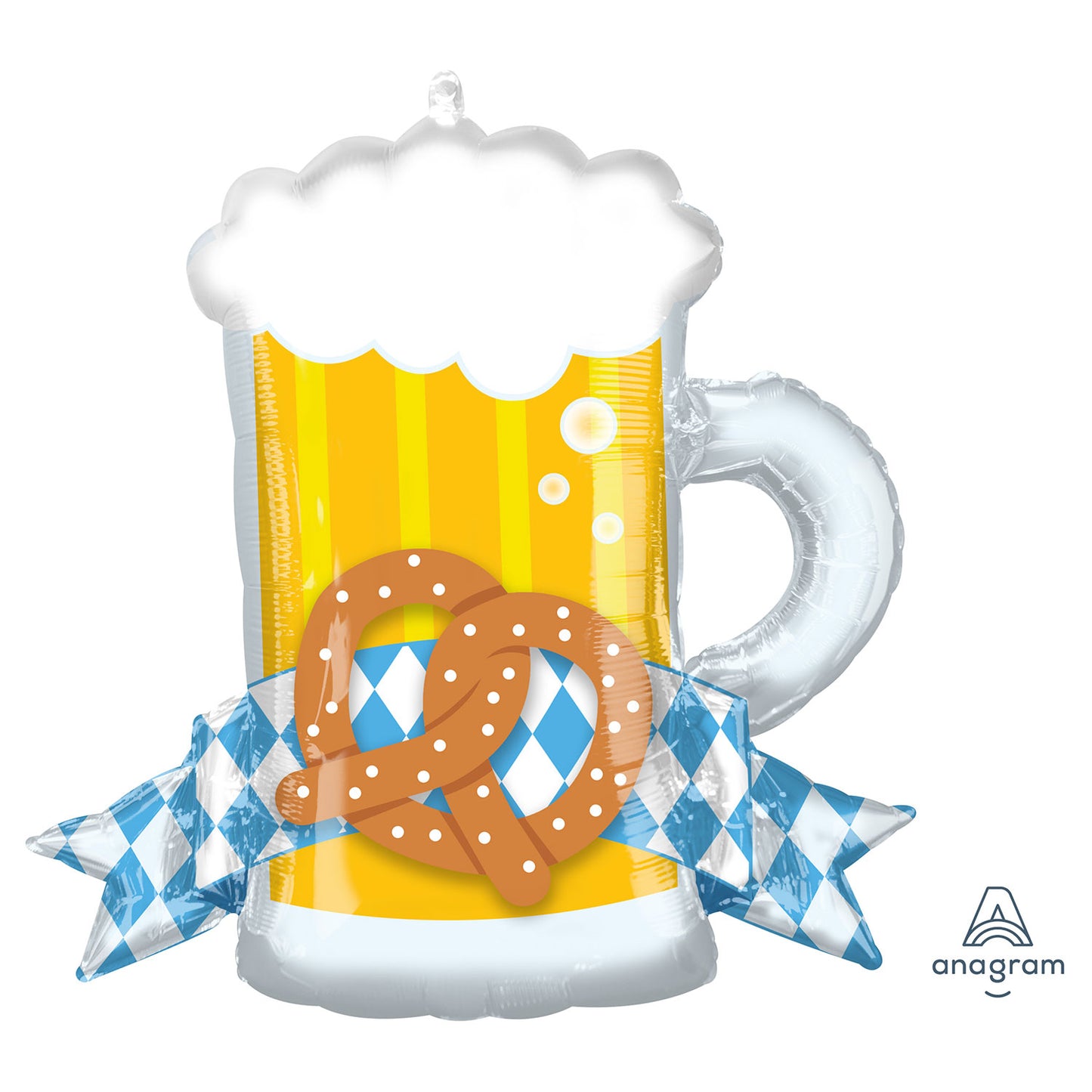 4198901 IP X5 - Oktoberfest Mug SuperShape Foil Balloons 26"/66cm w x 25"/63cm h P30 - 5 PC