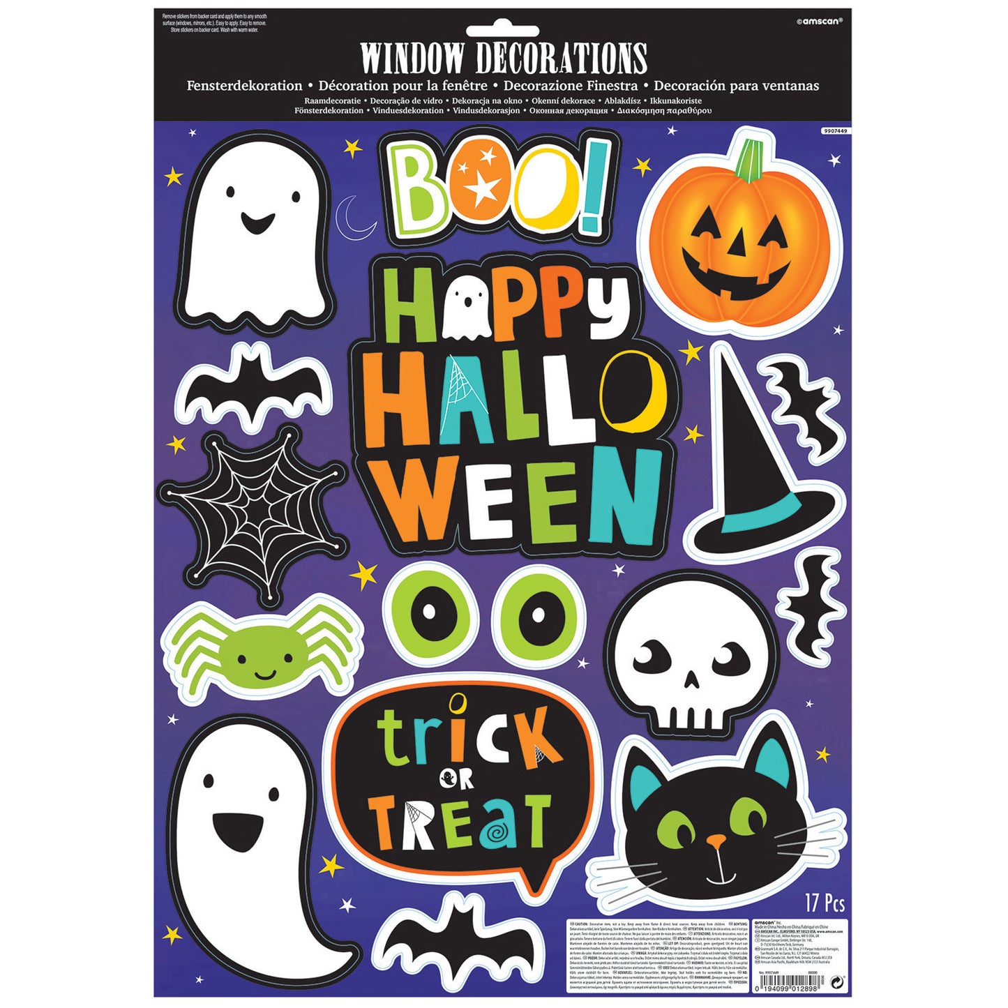 Hallo-ween Friends Window Stickers - 6 PC