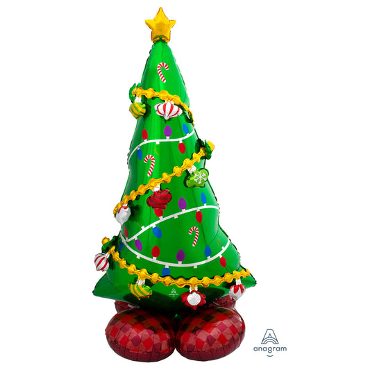 8311711 IP X3 - Christmas Tree AirLoonz Large Foil Balloons 31"/78cm x 59"/149cm P70 - 3 PC