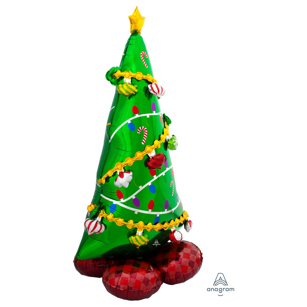 8311711 IP X3 - Christmas Tree AirLoonz Large Foil Balloons 31"/78cm x 59"/149cm P70 - 3 PC