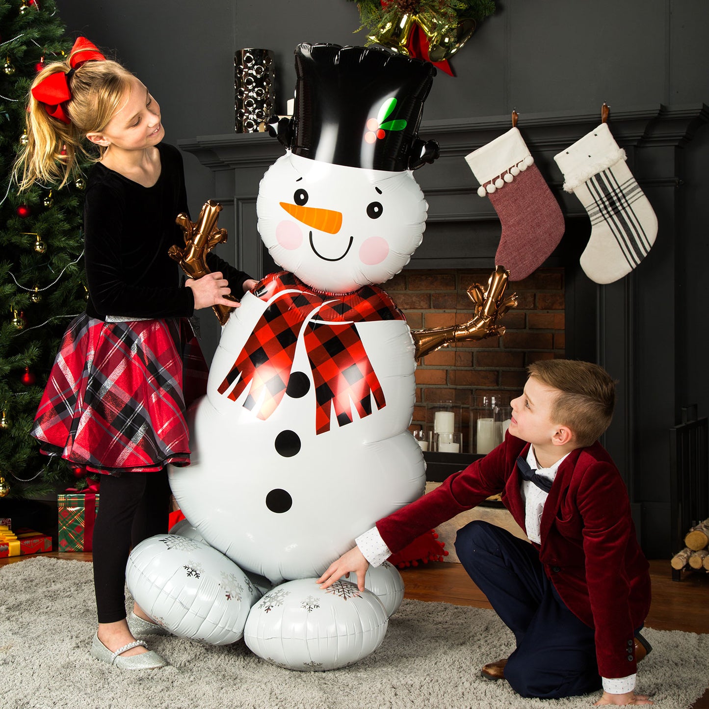 8311811 IP X3 - Snowman AirLoonz Large Foil Balloons 35"/88cm x 55"/139cm P70 - 3 PC