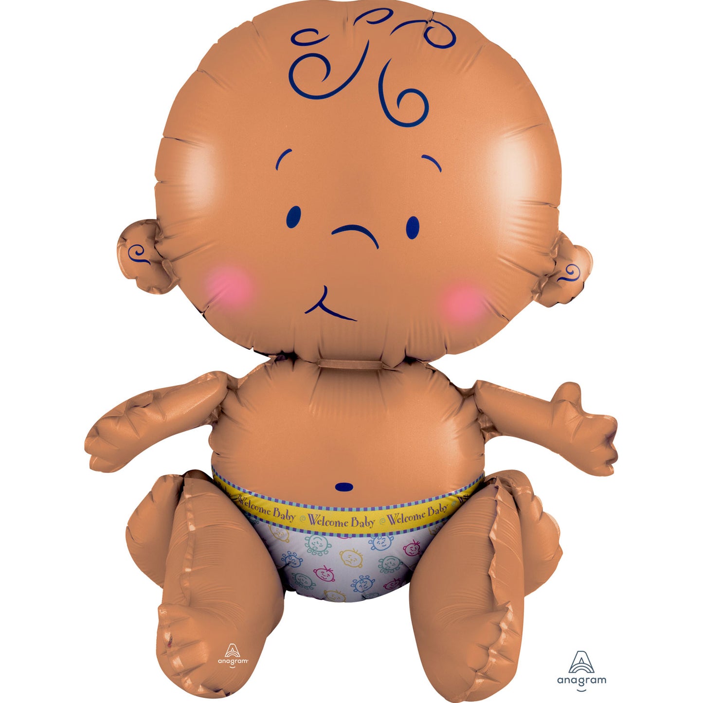 4253601 IP X5 - Celebrate Baby Multi Balloon 13"/33cm w x 15"/38cm h A70 - 5 PC