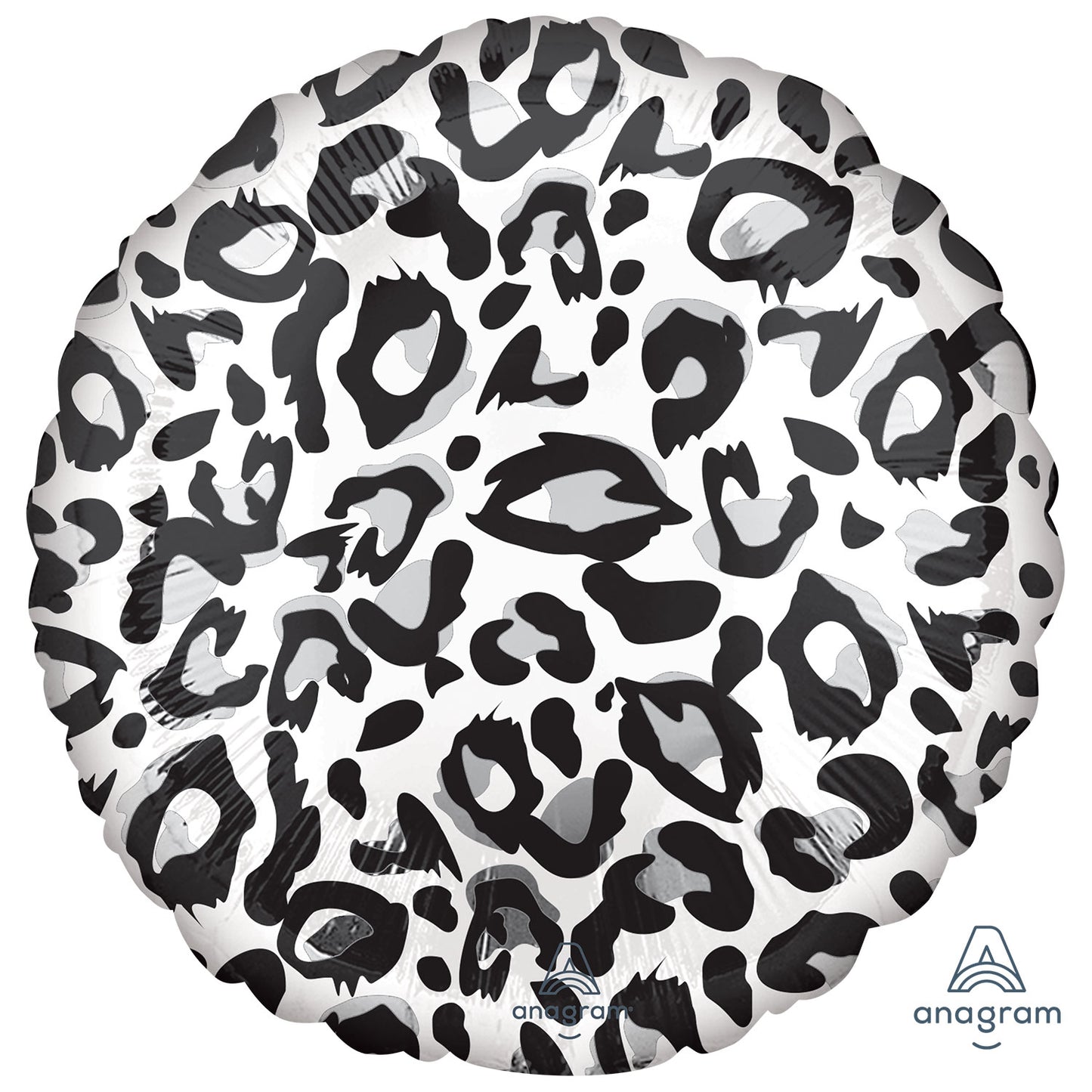 4241401 IP X5 - Snow Leopard Print Standard Packaged Foil Balloons S15 - 5 PC