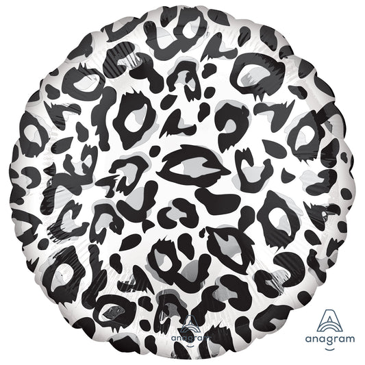 4241401 IP X5 - Snow Leopard Print Standard Packaged Foil Balloons S15 - 5 PC