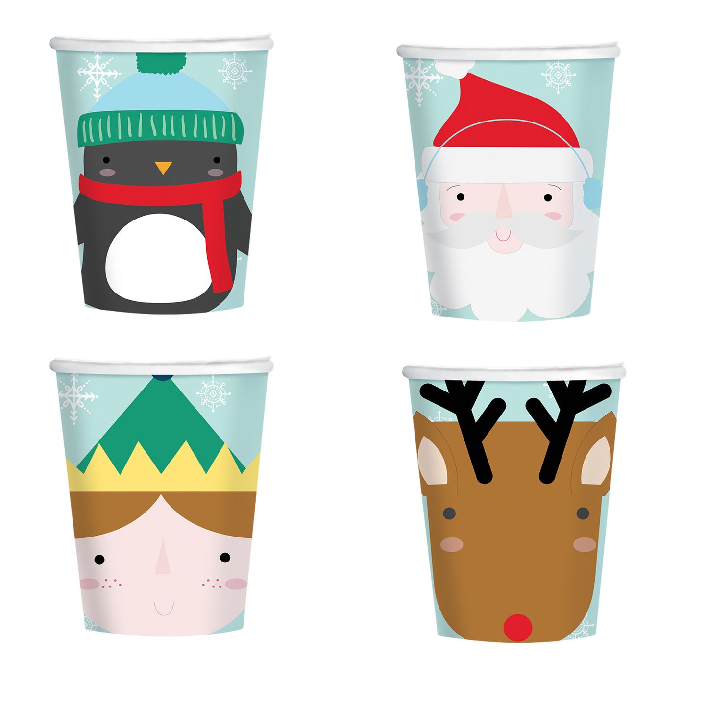 9908620 IP X6 - Festive Friends Paper Cups 250ml - 6 PKG/8