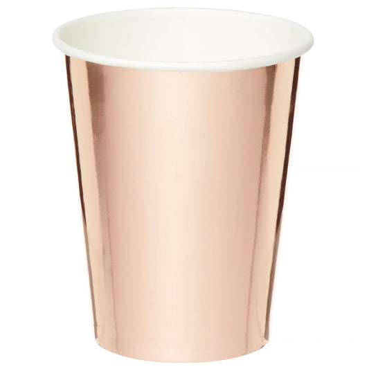 9908654 IP X6 - Metallic Rose Gold Cups 250ml - 6 PKG/8