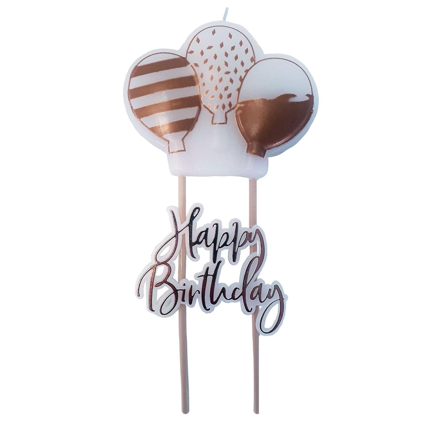 9906365 IP X6 - Rose Gold Pick Candles - 6 PC