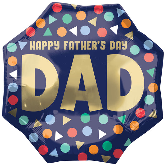 Happy Father's Day SuperShape XL Foil Balloons 22"/55cm x 22"/55cm P32 - 5 PC