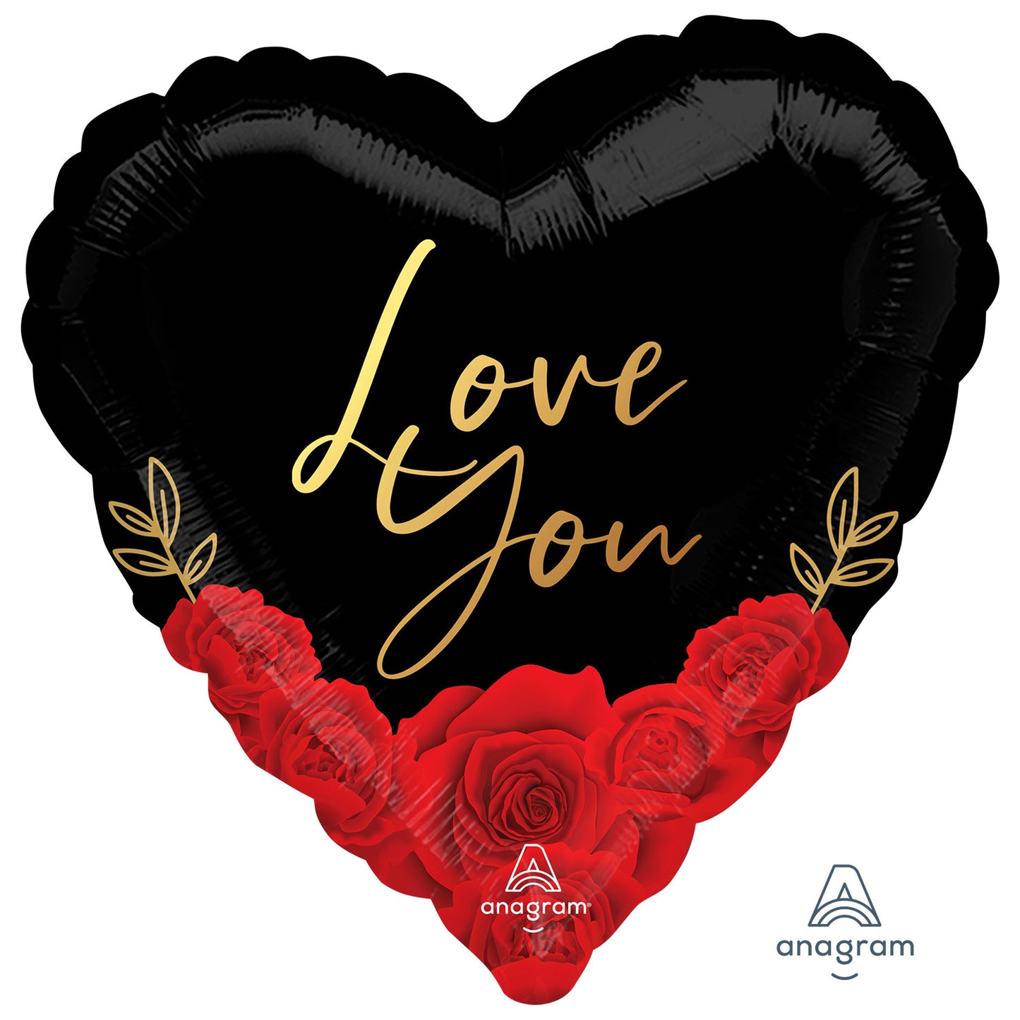 4226001 IP X5 - Love You Romantic Roses Standard HX Foil Balloons S40 - 5 PC