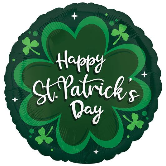 4236101 IP X5 - St. Patrick's Day Green Standard Foil Balloons S40 - 5 PC