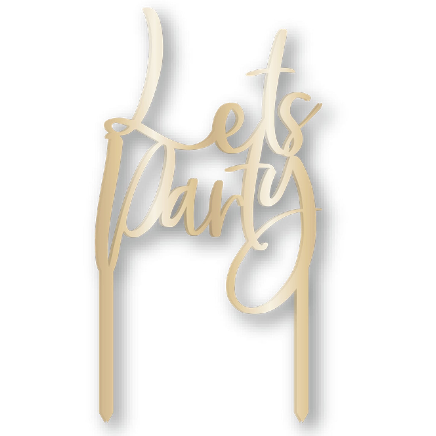 9911617 IP X12 - Metallic Silver Acrylic Cake Toppers 10cm x 18cm - 12 PC