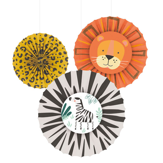 9909361 IP X6 - Get Wild Paper Fans - 6 PKG/3