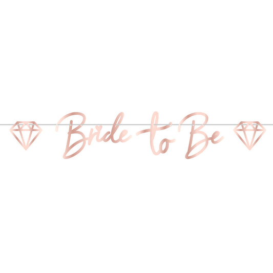 9909895 IP X6 - Team Bride Paper Letter Banners 1.8m x 15cm - 6 PC