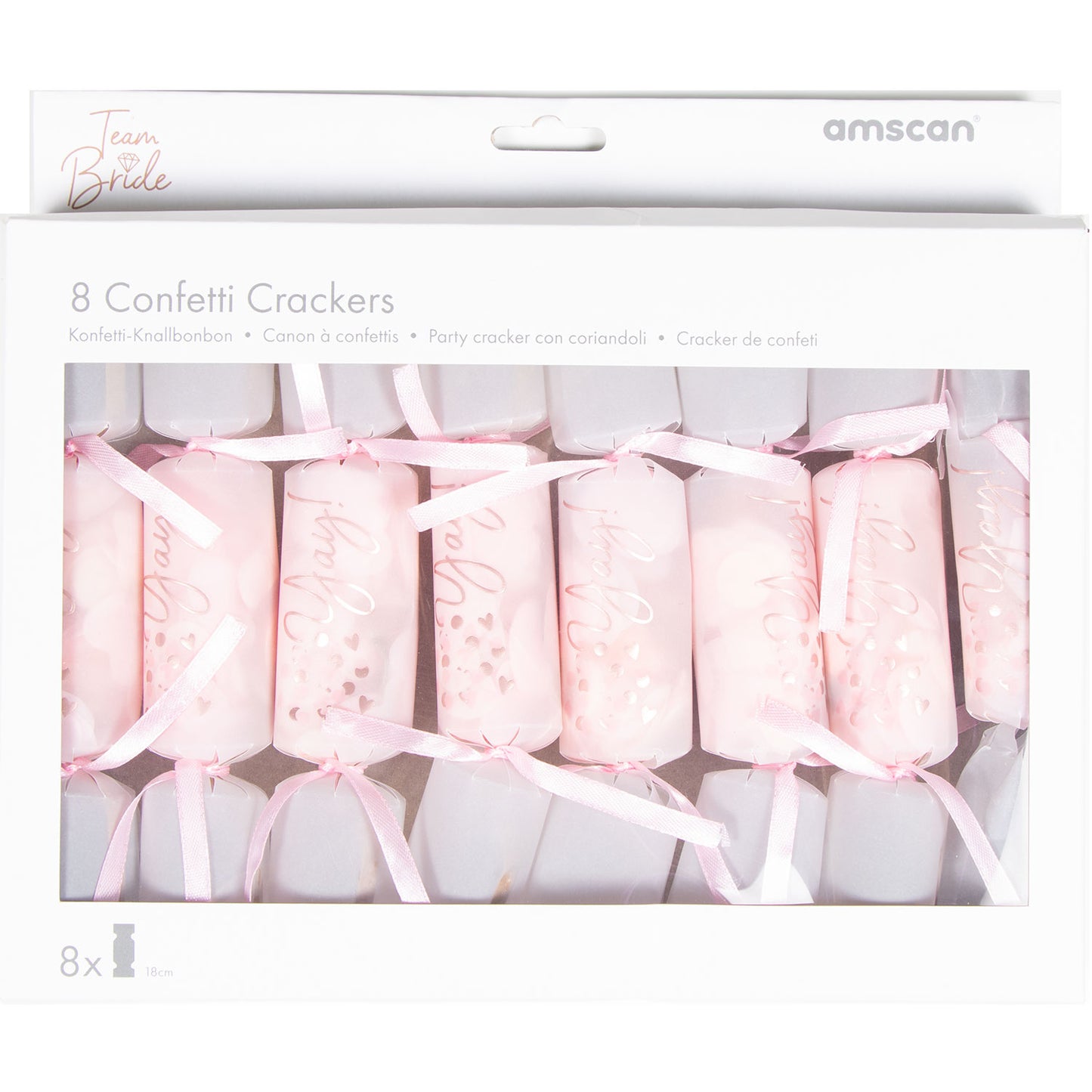 9909899 IP X6 - Team Bride Crackers with Confetti Scatter Pieces - 6 PKG/8