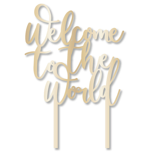 9910288 IP X12 - Ready To Pop Welcome to the World Cake Toppers 19cm - 6 PC