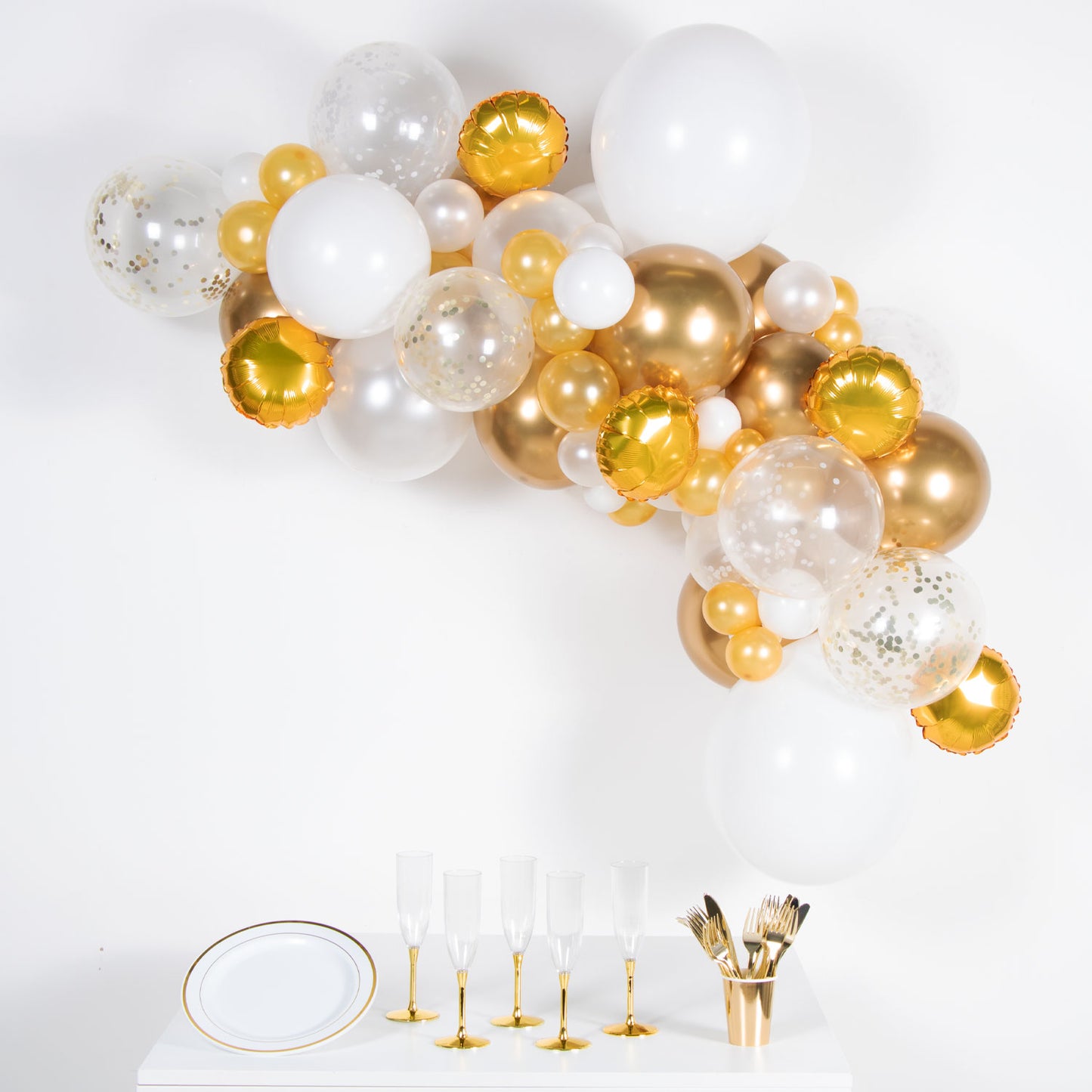 Gold & White DIY Garland Balloon Kits - 4 PKG/66