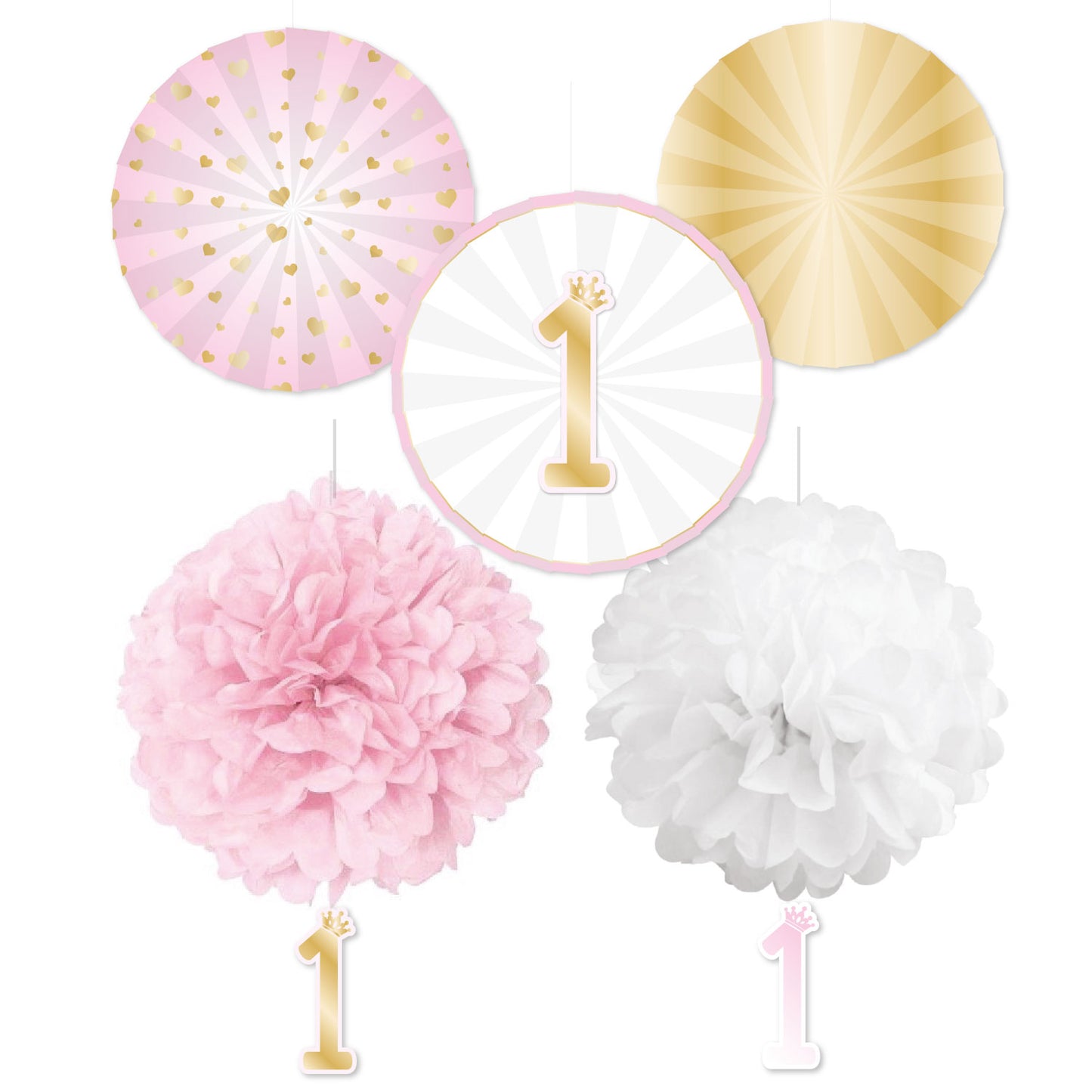 1st Birthday Blue Decoration Kits - 6 PKG/5